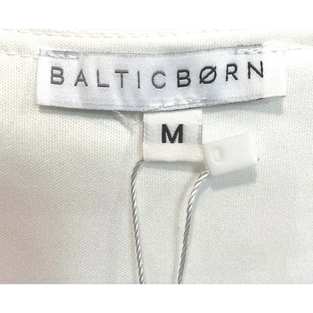 NWT Baltic Born Marseille Embossed Maxi Dress White Floral Embroidery V-Neck M - Picture 6 of 7